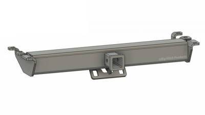 Big Hitch Products - BHP 94-02 Dodge Short/Long Box BEHIND Roll Pan 2 inch Hidden Receiver Hitch
